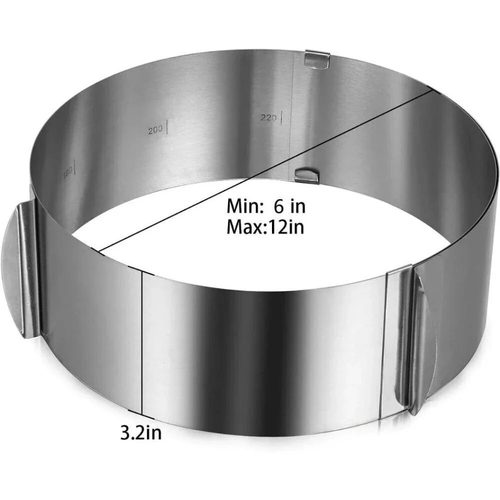 California Cade Electronic Cake Ring Adjustable Stainless Steel 6